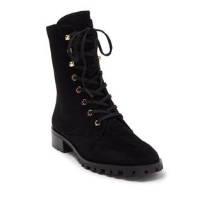 Stuart Weitzman Women's Norrie Black Suede Lace up Boots - size 7